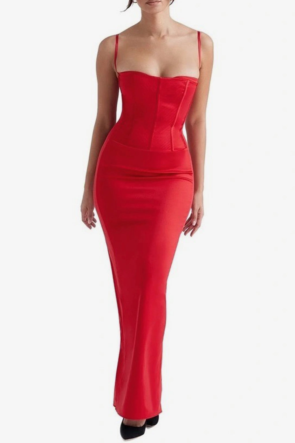 Shani Red Corset Maxi Dress LOVE ME RENT ME Shani Red Corset Maxi Dress LOVE ME RENT ME