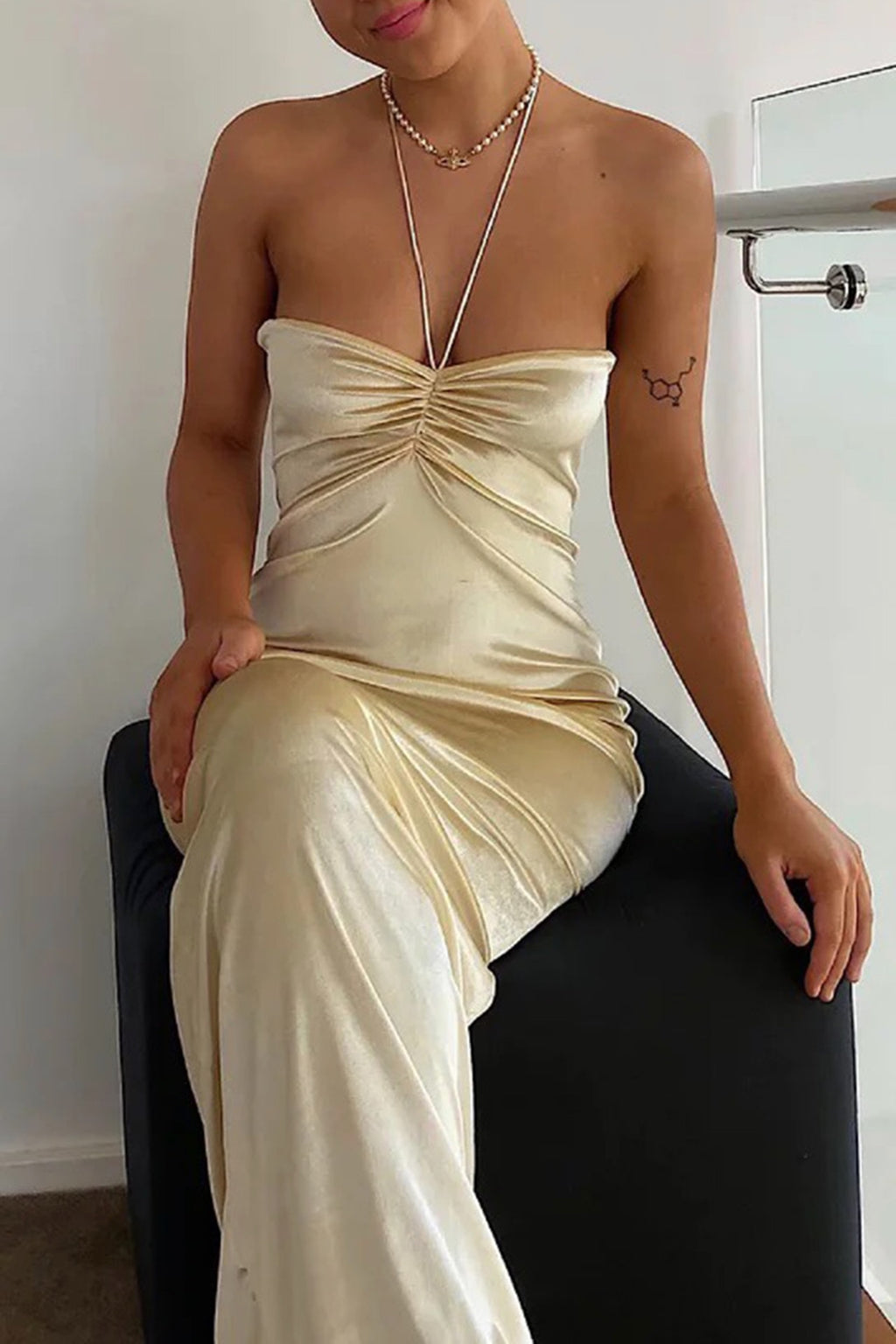 Lulu Gown in Champagne Gold LOVE ME RENT ME Lulu Gown in Champagne Gold LOVE ME RENT ME