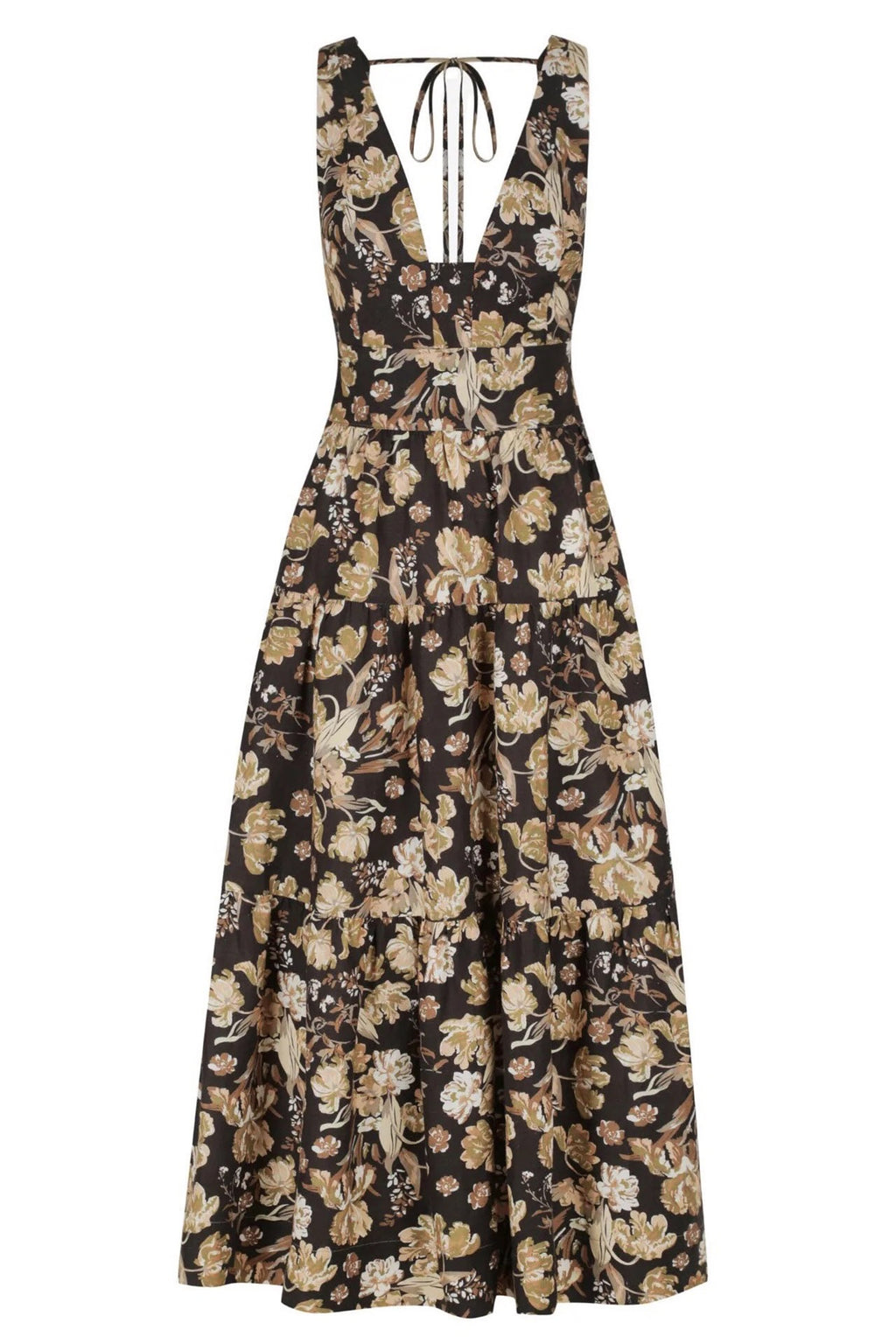 Palermo Linen Plunged Low Back Midi Dress LOVE ME RENT ME Palermo Linen Plunged Low Back Midi Dress LOVE ME RENT ME